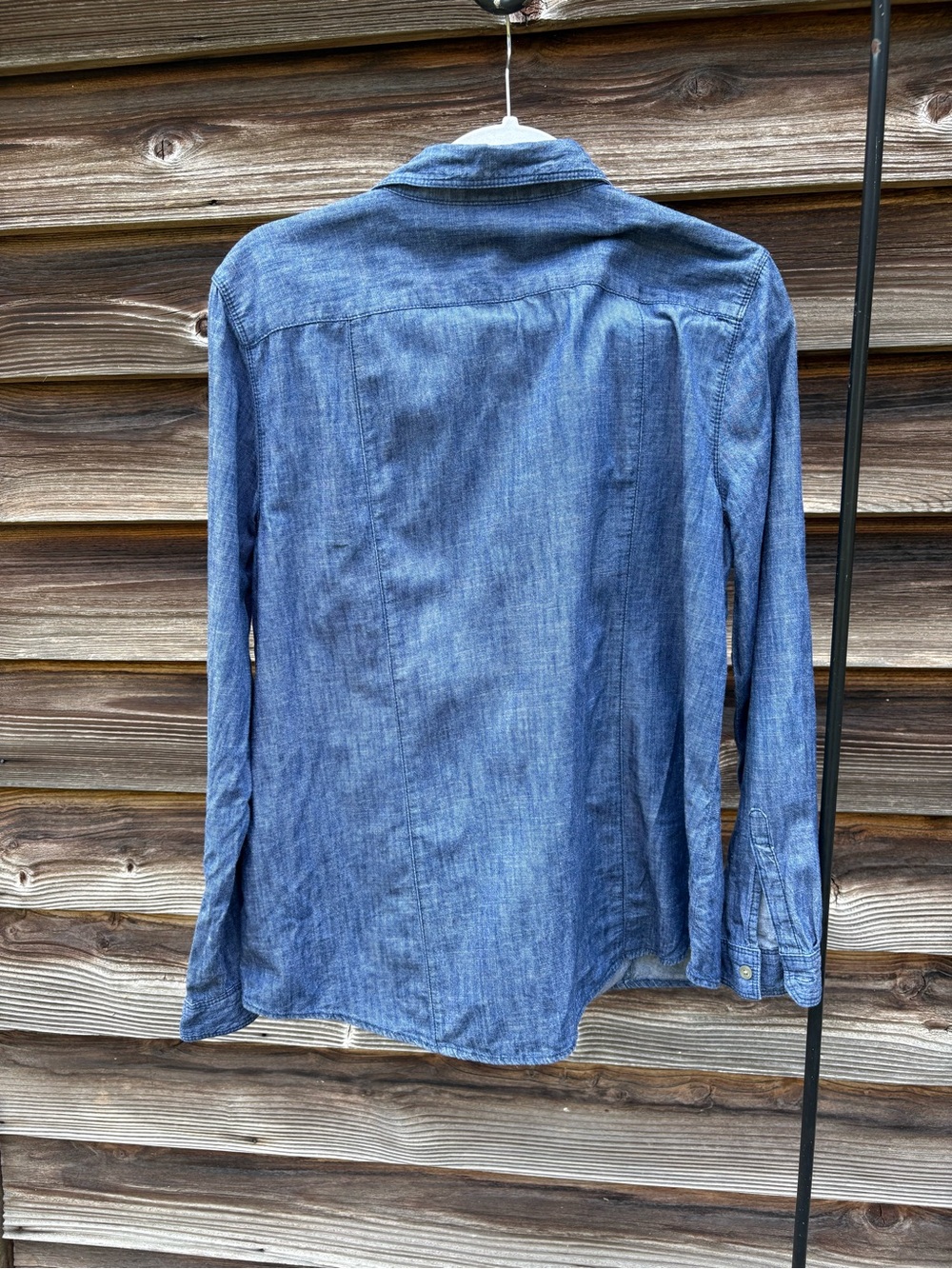 Loft Blue Chambray Button-Up Shirt - Picture 2 of 3